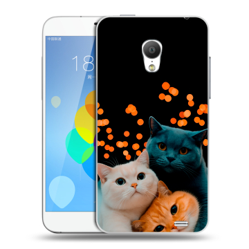 Пластиковый чехол на Meizu MX3 с принтом Кошки