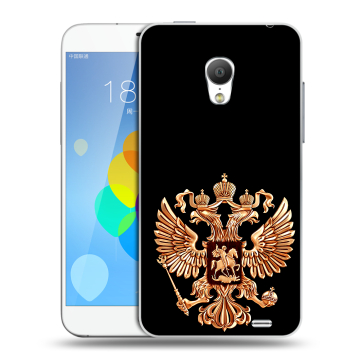 Пластиковый чехол на Meizu MX3 с принтом Герб России золотой Пластиковый чехол на Meizu MX3 с принтом Герб России золотой