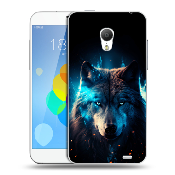 Пластиковый чехол на  Meizu MX3 с принтом Волк ночной