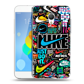 Пластиковый чехол на Meizu MX3 с принтом найк nike черный Пластиковый чехол на Meizu MX3 с принтом найк nike черный