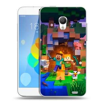 Пластиковый чехол на Meizu MX3 с принтом Майнкрафт Minecraft Пластиковый чехол на Meizu MX3 с принтом Майнкрафт Minecraft