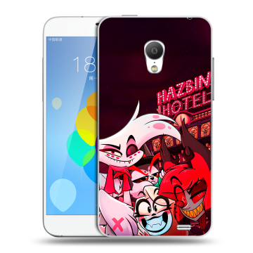 Пластиковый чехол на  Meizu MX3 с принтом Hazbin Hotel Отель Хазбин