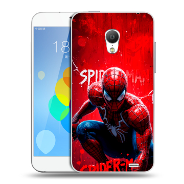 Пластиковый чехол на Meizu MX3 с принтом Spiderman Человек паук Пластиковый чехол на Meizu MX3 с принтом Spiderman Человек паук