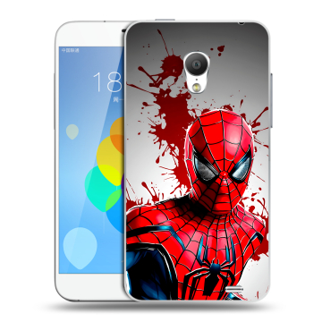 Пластиковый чехол на  Meizu MX3 с принтом Spiderman Человек паук