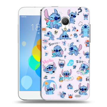 Пластиковый чехол на  Meizu MX3 с принтом Лило и Стич