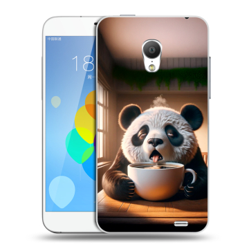 Пластиковый чехол на  Meizu MX3 с принтом смешная панда