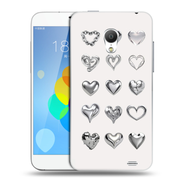 Пластиковый чехол на  Meizu MX3 с принтом Y2K сердечки