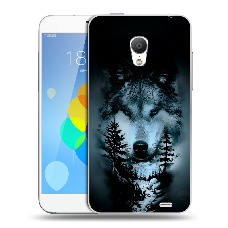 Пластиковый чехол на Meizu MX3 с принтом Лесной волк Пластиковый чехол на Meizu MX3 с принтом Лесной волк