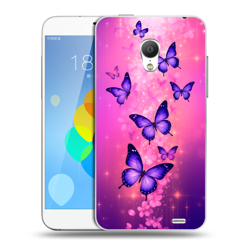 Пластиковый чехол на Meizu MX3 с принтом Бабочки Пластиковый чехол на Meizu MX3 с принтом Бабочки