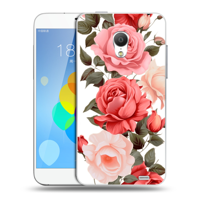 Пластиковый чехол на Meizu MX3 с принтом Розы Пластиковый чехол на Meizu MX3 с принтом Розы