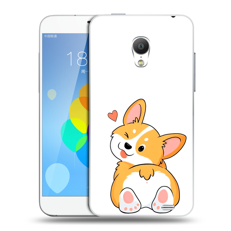 Пластиковый чехол на Meizu MX3 с принтом Корги Пластиковый чехол на Meizu MX3 с принтом Корги