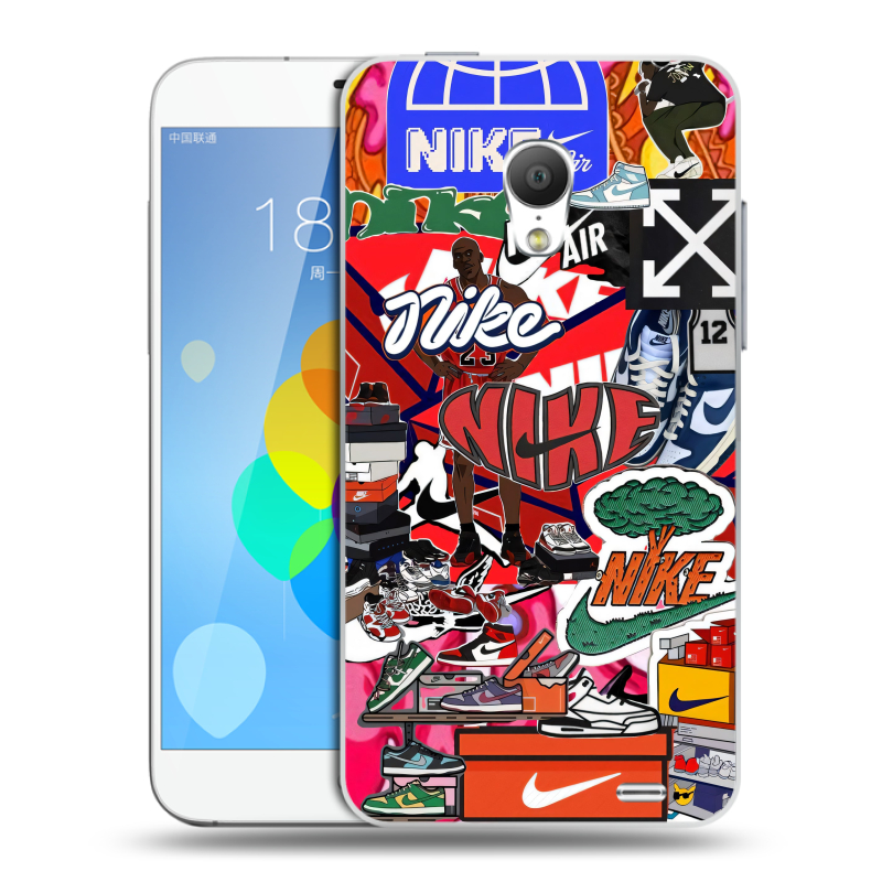 Пластиковый чехол на Meizu MX3 с принтом Найк Nike яркий Пластиковый чехол на Meizu MX3 с принтом Найк Nike яркий