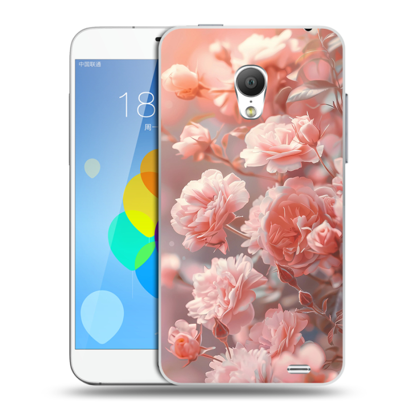 Пластиковый чехол на Meizu MX3 с принтом Розовые розы Пластиковый чехол на Meizu MX3 с принтом Розовые розы