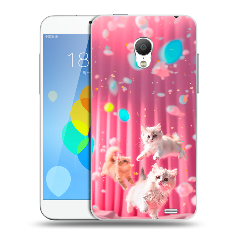 Пластиковый чехол на Meizu MX3 с принтом милые котики Пластиковый чехол на Meizu MX3 с принтом милые котики