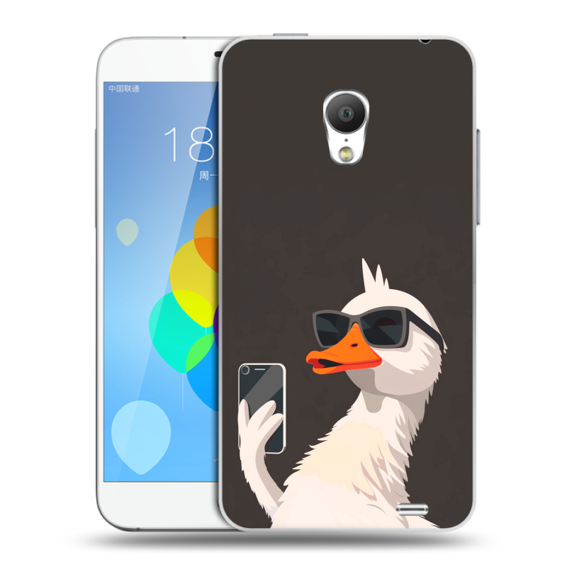 Пластиковый чехол на Meizu MX3 с принтом утка в очках Пластиковый чехол на Meizu MX3 с принтом утка в очках