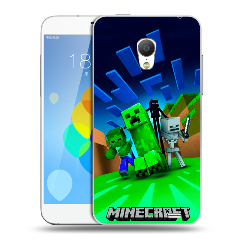 Пластиковый чехол на Meizu MX3 с принтом Майнкрафт Пластиковый чехол на Meizu MX3 с принтом Майнкрафт