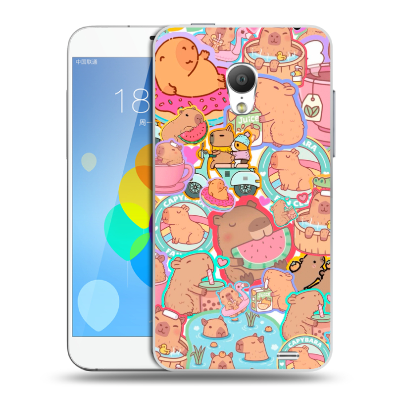 Пластиковый чехол на Meizu MX3 с принтом капибары Пластиковый чехол на Meizu MX3 с принтом капибары