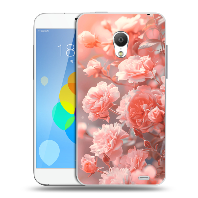 Пластиковый чехол на Meizu MX3 с принтом Розы цветы Пластиковый чехол на Meizu MX3 с принтом Розы цветы