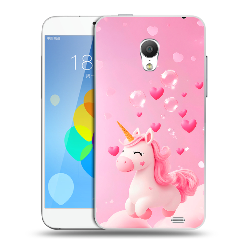 Пластиковый чехол на Meizu MX3 с принтом Единорог Пластиковый чехол на Meizu MX3 с принтом Единорог