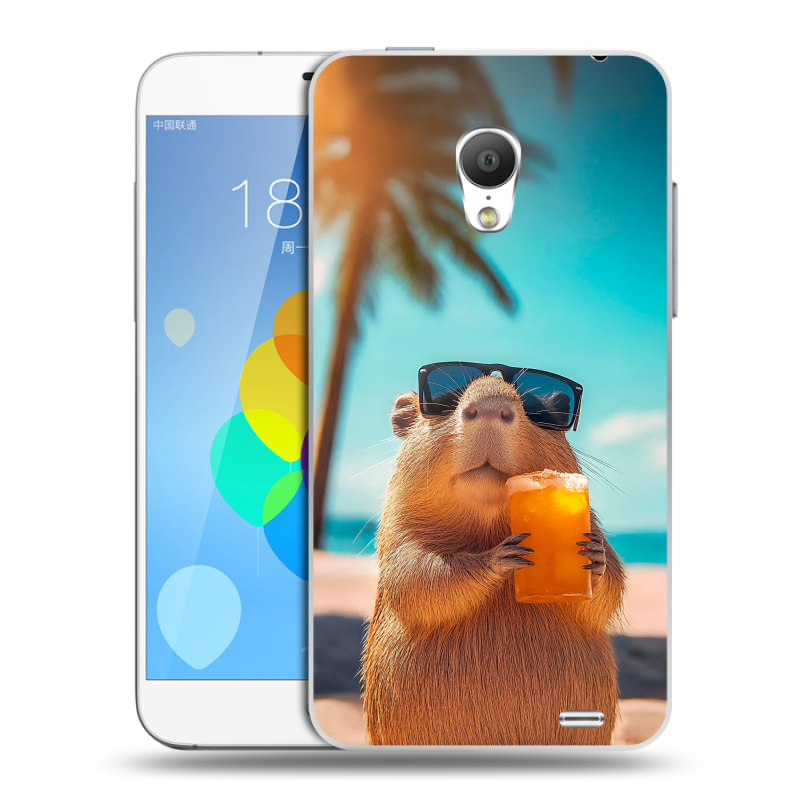 Пластиковый чехол на Meizu MX3 с принтом Капибара Пластиковый чехол на Meizu MX3 с принтом Капибара