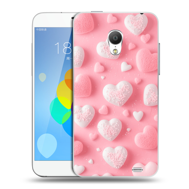 Пластиковый чехол на Meizu MX3 с принтом Сердечки Пластиковый чехол на Meizu MX3 с принтом Сердечки