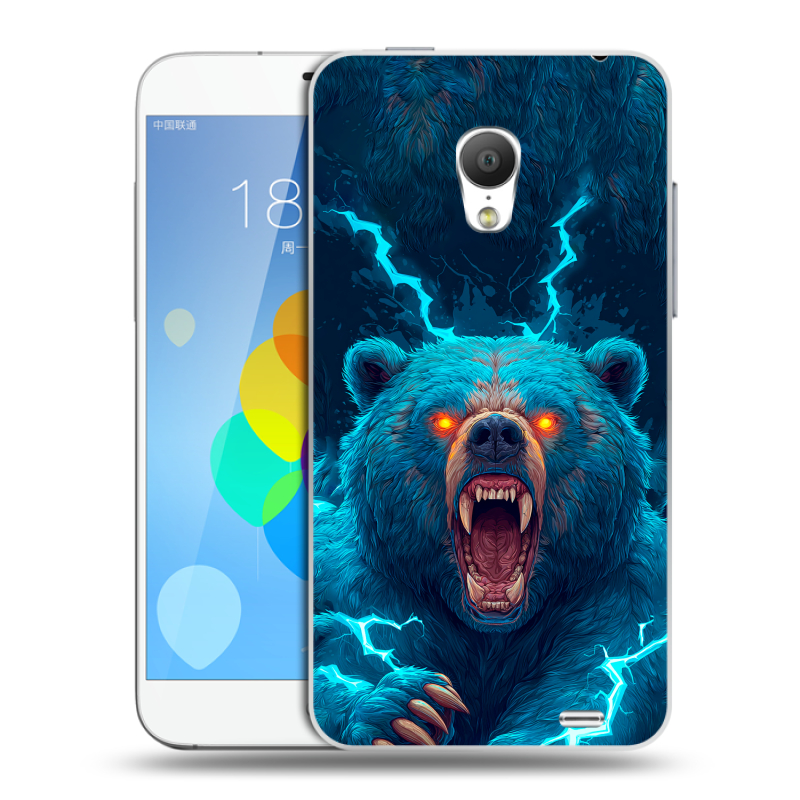 Пластиковый чехол на Meizu MX3 с принтом Медведь Пластиковый чехол на Meizu MX3 с принтом Медведь