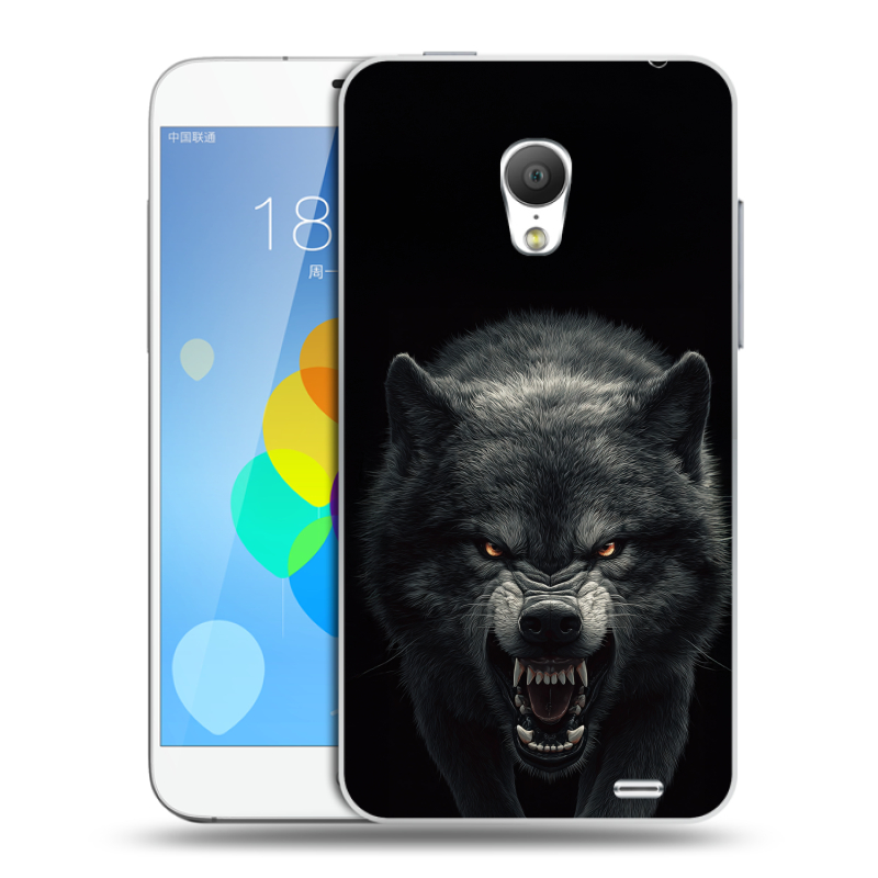 Пластиковый чехол на Meizu MX3 с принтом Волк Пластиковый чехол на Meizu MX3 с принтом Волк