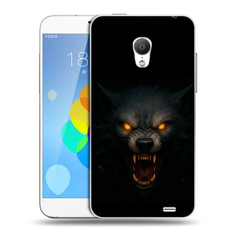 Пластиковый чехол на Meizu MX3 с принтом Волк Пластиковый чехол на Meizu MX3 с принтом Волк