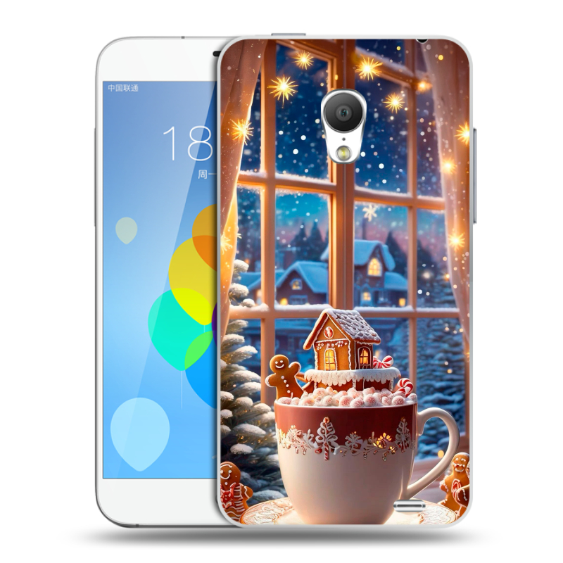 Пластиковый чехол на Meizu MX3 с принтом Новый год Пластиковый чехол на Meizu MX3 с принтом Новый год