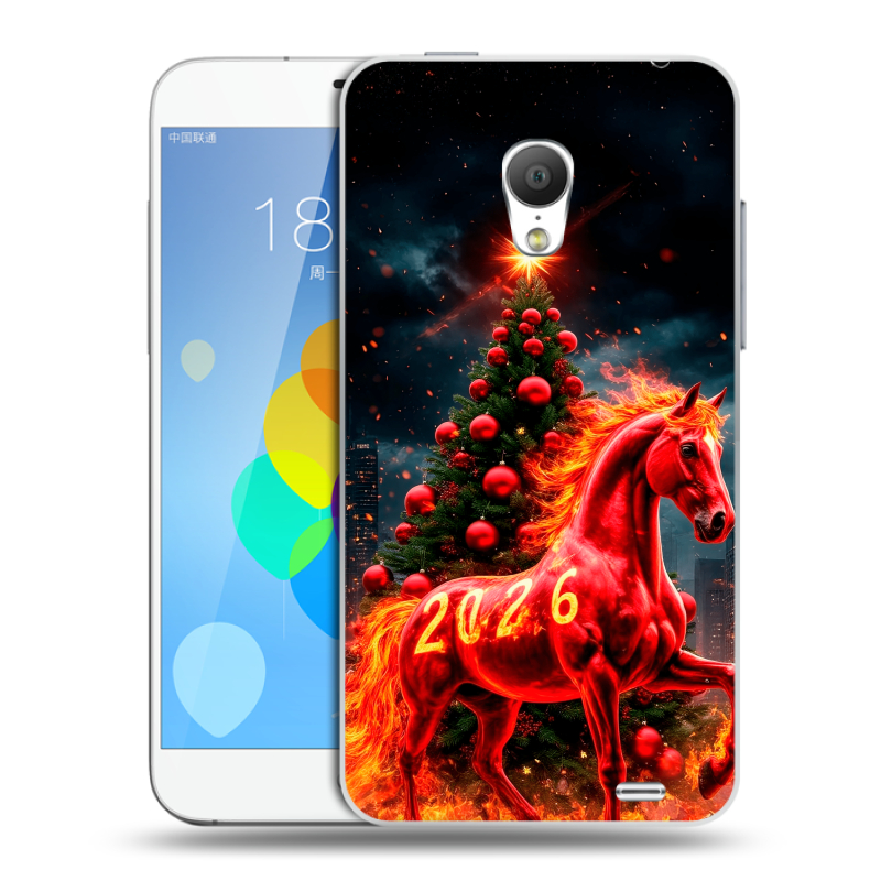 Пластиковый чехол на Meizu MX3 с принтом Новый год Пластиковый чехол на Meizu MX3 с принтом Новый год