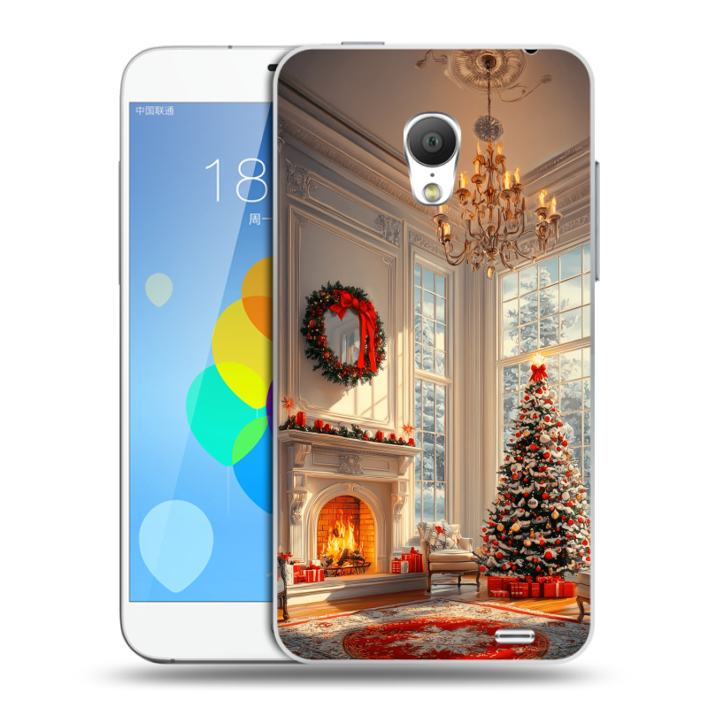 Пластиковый чехол на Meizu MX3 с принтом Новый год Пластиковый чехол на Meizu MX3 с принтом Новый год