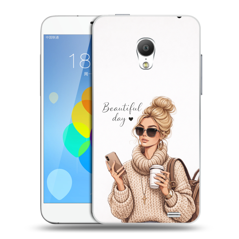Пластиковый чехол на Meizu MX3 с принтом женский Пластиковый чехол на Meizu MX3 с принтом женский