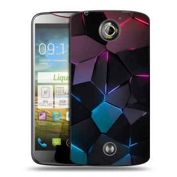 Пластиковый чехол на Acer Liquid S2 с принтом Геометрия неона