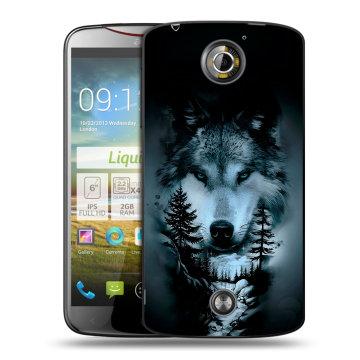 Пластиковый чехол на Acer Liquid S2 с принтом Лесной волк