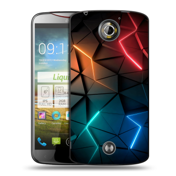 Пластиковый чехол на Acer Liquid S2 с принтом Абстракция неон