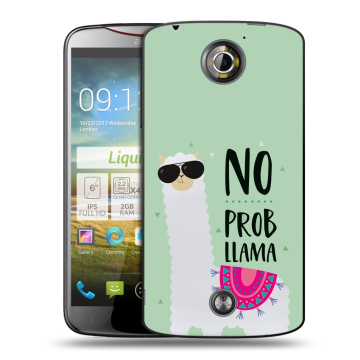 Пластиковый чехол на Acer Liquid S2 с принтом Лама