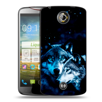 Пластиковый чехол на Acer Liquid S2 с принтом Волки