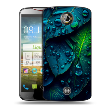Пластиковый чехол на Acer Liquid S2 с принтом Листья