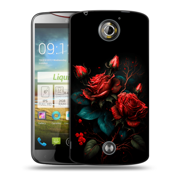Пластиковый чехол на Acer Liquid S2 с принтом Розы красные Пластиковый чехол на Acer Liquid S2 с принтом Розы красные