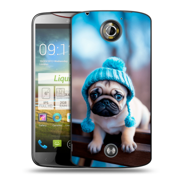 Пластиковый чехол на Acer Liquid S2 с принтом Мопс в шапке Пластиковый чехол на Acer Liquid S2 с принтом Мопс в шапке