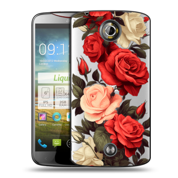 Пластиковый чехол на Acer Liquid S2 с принтом Розы Пластиковый чехол на Acer Liquid S2 с принтом Розы
