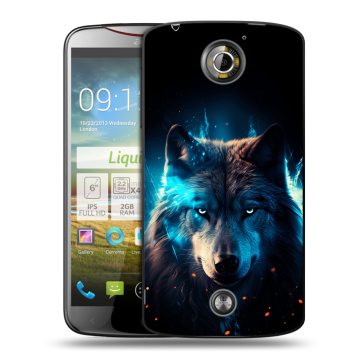 Пластиковый чехол на Acer Liquid S2 с принтом Волк ночной Пластиковый чехол на Acer Liquid S2 с принтом Волк ночной