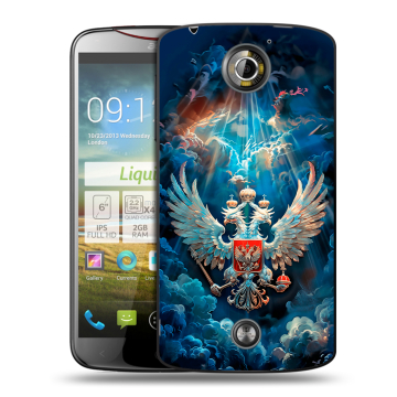 Пластиковый чехол на Acer Liquid S2 с принтом Герб флаг России Пластиковый чехол на Acer Liquid S2 с принтом Герб флаг России