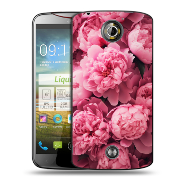 Пластиковый чехол на Acer Liquid S2 с принтом цветы пионы Пластиковый чехол на Acer Liquid S2 с принтом цветы пионы