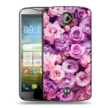 Пластиковый чехол на Acer Liquid S2 с принтом лавандовые розы Пластиковый чехол на Acer Liquid S2 с принтом лавандовые розы