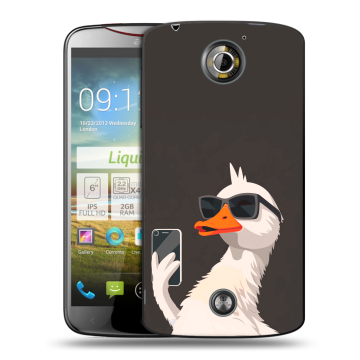Пластиковый чехол на Acer Liquid S2 с принтом утка в очках Пластиковый чехол на Acer Liquid S2 с принтом утка в очках