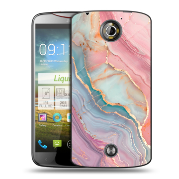 Пластиковый чехол на Acer Liquid S2 с принтом розовый мрамор Пластиковый чехол на Acer Liquid S2 с принтом розовый мрамор