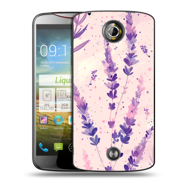 Пластиковый чехол на Acer Liquid S2 с принтом цветы лаванда Пластиковый чехол на Acer Liquid S2 с принтом цветы лаванда