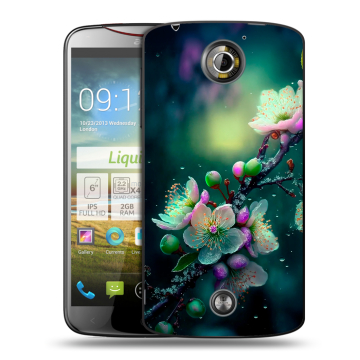 Пластиковый чехол на Acer Liquid S2 с принтом Цветы и мрамор Пластиковый чехол на Acer Liquid S2 с принтом Цветы и мрамор