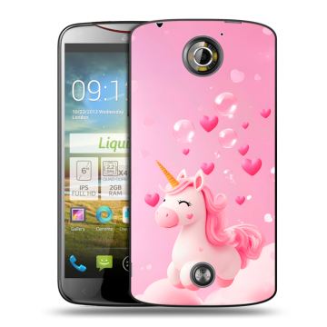 Пластиковый чехол на Acer Liquid S2 с принтом Единорог Пластиковый чехол на Acer Liquid S2 с принтом Единорог